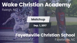 Matchup: Wake Christian Acade vs. Fayetteville Christian School 2017