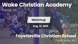 Matchup: Wake Christian Acade vs. Fayetteville Christian School 2018