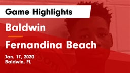 Baldwin  vs Fernandina Beach  Game Highlights - Jan. 17, 2020