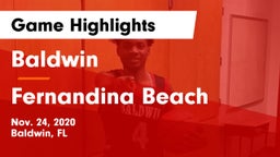 Baldwin  vs Fernandina Beach  Game Highlights - Nov. 24, 2020