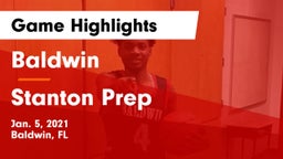 Baldwin  vs Stanton Prep Game Highlights - Jan. 5, 2021