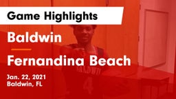 Baldwin  vs Fernandina Beach  Game Highlights - Jan. 22, 2021