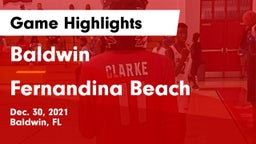 Baldwin  vs Fernandina Beach  Game Highlights - Dec. 30, 2021