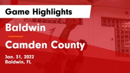 Baldwin  vs Camden County  Game Highlights - Jan. 31, 2022