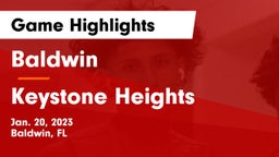 Baldwin  vs Keystone Heights  Game Highlights - Jan. 20, 2023
