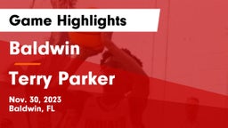 Baldwin  vs Terry Parker Game Highlights - Nov. 30, 2023