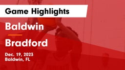 Baldwin  vs Bradford  Game Highlights - Dec. 19, 2023