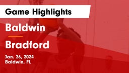 Baldwin  vs Bradford  Game Highlights - Jan. 26, 2024