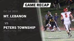 Recap: Mt. Lebanon  vs. Peters Township  2016