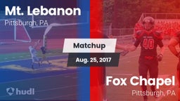 Matchup: Mt. Lebanon vs. Fox Chapel  2017