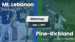 Matchup: Mt. Lebanon vs. Pine-Richland  2017
