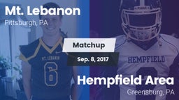 Matchup: Mt. Lebanon vs. Hempfield Area  2017
