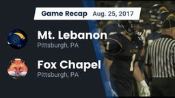 Recap: Mt. Lebanon  vs. Fox Chapel  2017