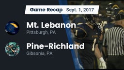 Recap: Mt. Lebanon  vs. Pine-Richland  2017