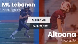 Matchup: Mt. Lebanon vs. Altoona  2017