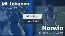 Matchup: Mt. Lebanon vs. Norwin  2017