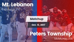 Matchup: Mt. Lebanon vs. Peters Township  2017