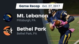 Recap: Mt. Lebanon  vs. Bethel Park  2017