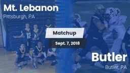 Matchup: Mt. Lebanon vs. Butler  2018