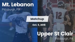 Matchup: Mt. Lebanon vs. Upper St Clair 2018