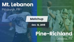 Matchup: Mt. Lebanon vs. Pine-Richland  2018