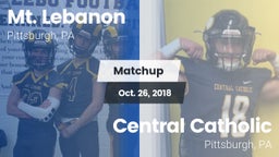 Matchup: Mt. Lebanon vs. Central Catholic  2018