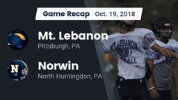Recap: Mt. Lebanon  vs. Norwin  2018