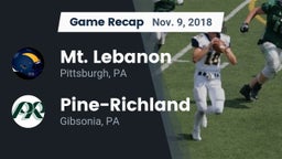 Recap: Mt. Lebanon  vs. Pine-Richland  2018