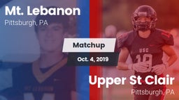 Matchup: Mt. Lebanon vs. Upper St Clair 2019