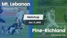 Matchup: Mt. Lebanon vs. Pine-Richland  2019