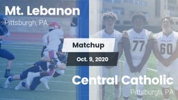 Matchup: Mt. Lebanon vs. Central Catholic  2020