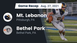 Recap: Mt. Lebanon  vs. Bethel Park  2021