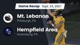 Recap: Mt. Lebanon  vs. Hempfield Area  2021