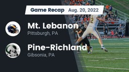 Recap: Mt. Lebanon  vs. Pine-Richland  2022