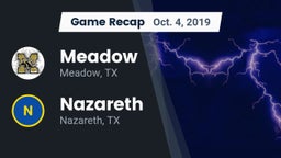 Recap: Meadow  vs. Nazareth  2019