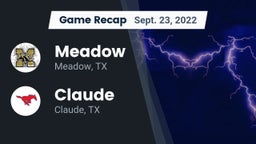 Recap: Meadow  vs. Claude  2022