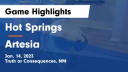 Hot Springs  vs Artesia  Game Highlights - Jan. 14, 2023