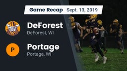 Recap: DeForest  vs. Portage  2019