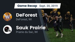 Recap: DeForest  vs. Sauk Prairie  2019