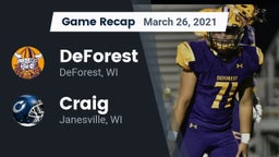 Recap: DeForest  vs. Craig  2021