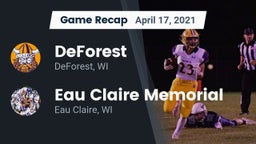 Recap: DeForest  vs. Eau Claire Memorial  2021