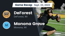 Recap: DeForest  vs. Monona Grove  2022