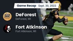 Recap: DeForest  vs. Fort Atkinson  2022