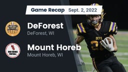 Recap: DeForest  vs. Mount Horeb  2022