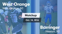 Matchup: West Orange High vs. Barringer  2016