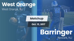Matchup: West Orange High vs. Barringer  2017