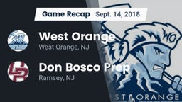 Recap: West Orange  vs. Don Bosco Prep  2018