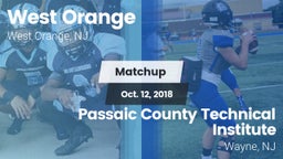 Matchup: West Orange High vs. Passaic County Technical Institute 2018