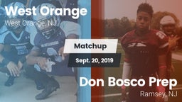 Matchup: West Orange High vs. Don Bosco Prep  2019