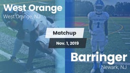 Matchup: West Orange High vs. Barringer  2019
